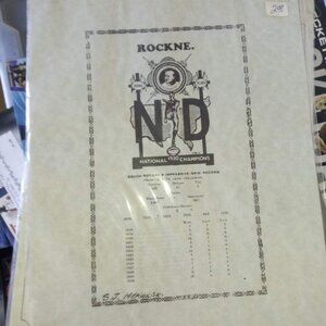 Knute rockne sealed ads x 2 speech 1918, etc. Notre Dame ND prints vintage 1930